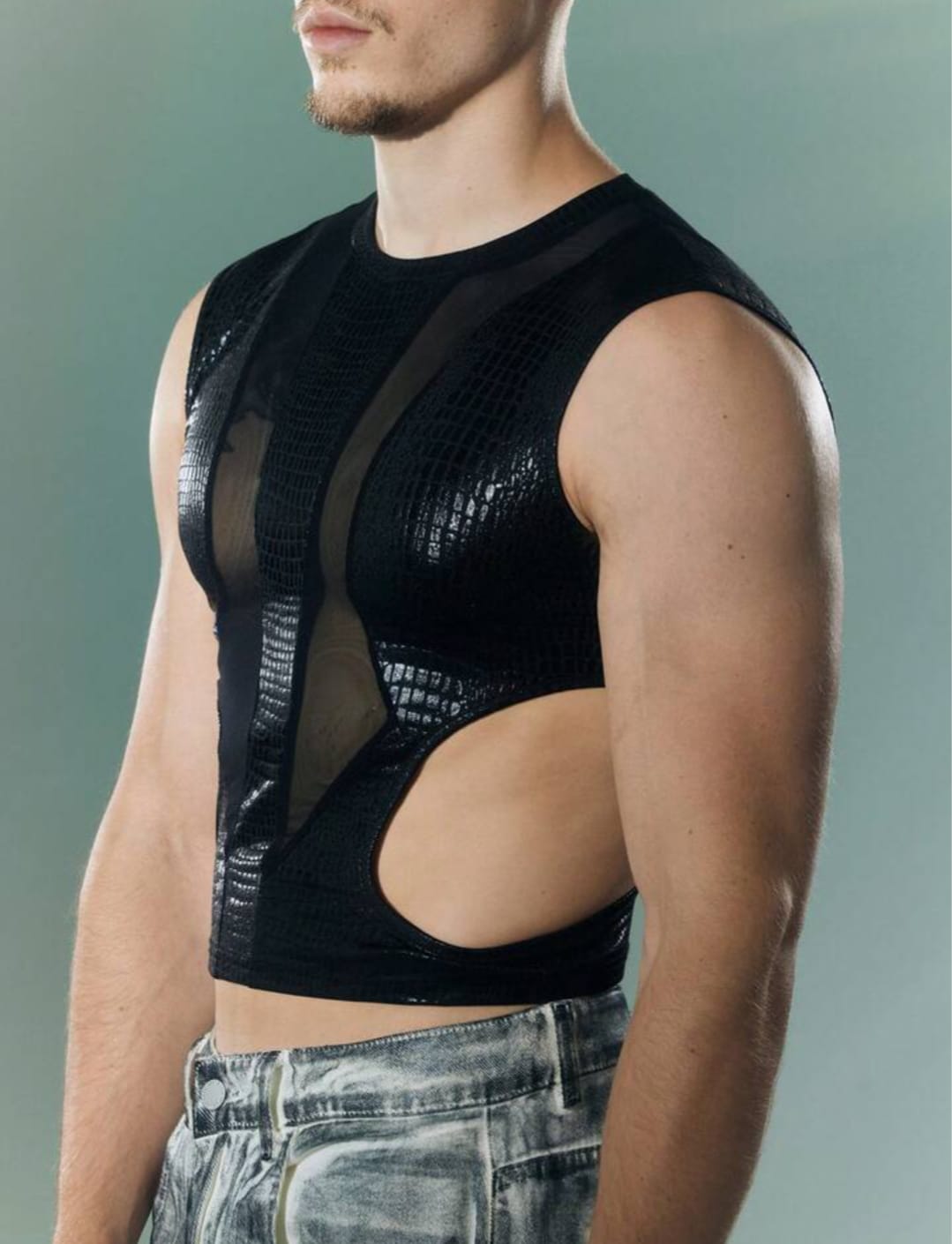 Phantom Mesh Panel  Tank Top